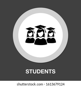 Vector illustration of school & education concept with "students" university and college icon.