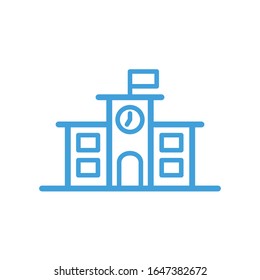 Vector illustration, school icon. Line design template