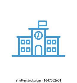 Vector illustration, school icon. Line design template