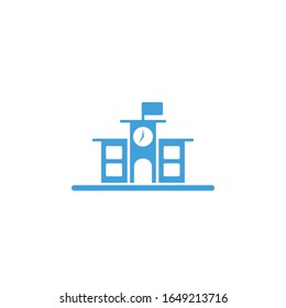Vector illustration, school icon template