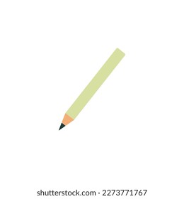 Vector illustration with school and office supplise laing on desk. Paper, pencil, pen, ruller, calendar. Letters digits. Hand drawing bright color image.