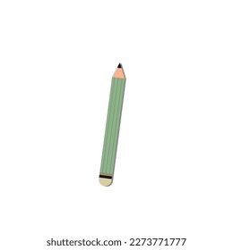 Vector illustration with school and office supplise laing on desk. Paper, pencil, pen, ruller, calendar. Letters digits. Hand drawing bright color image.