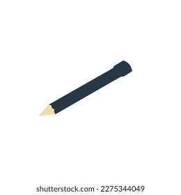 Vector illustration with school and office supplise laing on desk. Paper, pencil, pen, ruller, calendar. Letters digits. Hand drawing bright color image.
