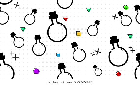 Vector illustration. School pattern design. Design for texture, background, wallpaper, poster, banner, album, cover.