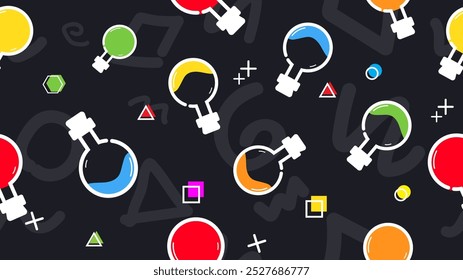 Vector illustration. School pattern design. Design for texture, background, wallpaper, poster, banner, album, cover.