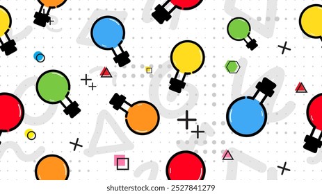 Vector illustration. School pattern design. Design for texture, background, wallpaper, poster, banner, album, cover.