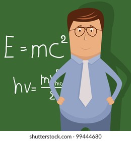 Vector illustration with school teacher