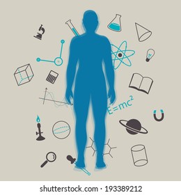 Vector Illustration of a Science Background