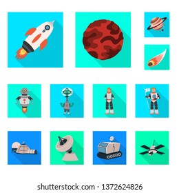 Vector illustration of science and cosmic  symbol. Set of science and technology  stock vector illustration.