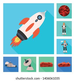 Vector illustration of science and cosmic  symbol. Set of science and technology  stock vector illustration.