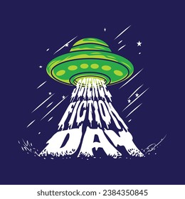 Vector Illustration Science Fiction Day