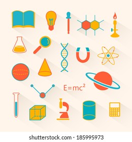Vector Illustration of Science Icons