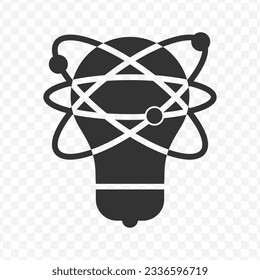 Vector illustration of science idea icon in dark color and transparent background(PNG).