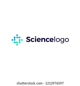 Vector Illustration Of Science Logo. Abstract Icon For Biotech Company..