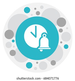Vector Illustration Of Science Symbol On Ring Buzzer Icon. Premium Quality Isolated School Bell Element In Trendy Flat Style.