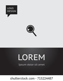 Vector Illustration Of Science Symbol On Loupe Icon. Premium Quality Isolated Handglass Element In Trendy Flat Style.