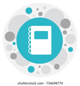 Vector Illustration Of Science Symbol On Notebook Icon. Premium Quality Isolated Copybook Element In Trendy Flat Style.