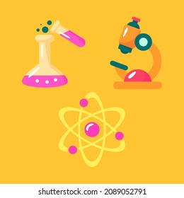  vector illustration of science tools set