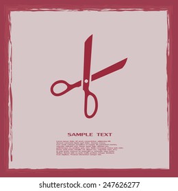 Vector illustration of scissors 