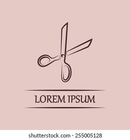 Vector illustration of scissors 