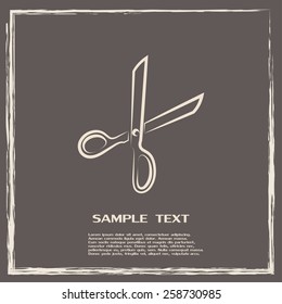 Vector illustration of scissors 