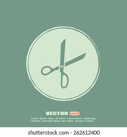 Vector illustration of scissors 