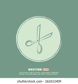 Vector illustration of scissors 