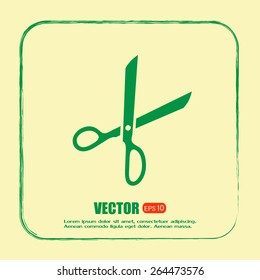 Vector illustration of scissors 