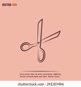 Vector illustration of scissors 