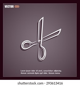 Vector illustration of scissors 