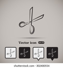 Vector illustration of scissors 