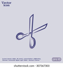 Vector illustration of scissors 