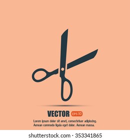 Vector illustration of scissors 