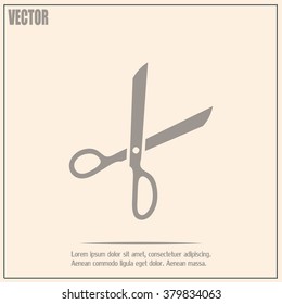 Vector illustration of scissors 