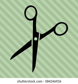 Vector Illustration of Scissors high quality icon in black color
