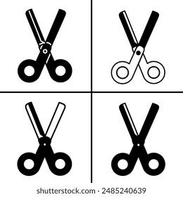 Vector illustration of scissors icon for business. Stock vector design.