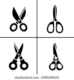 Vector illustration of scissors icon for business. Stock vector design.