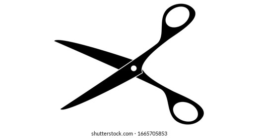 vector illustration of scissors isolated on white background