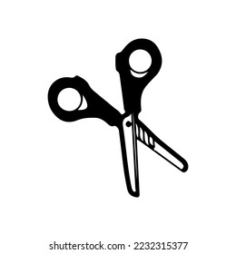 vector illustration of scissors object