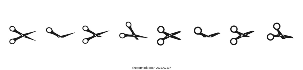 Vector illustration of Scissors set