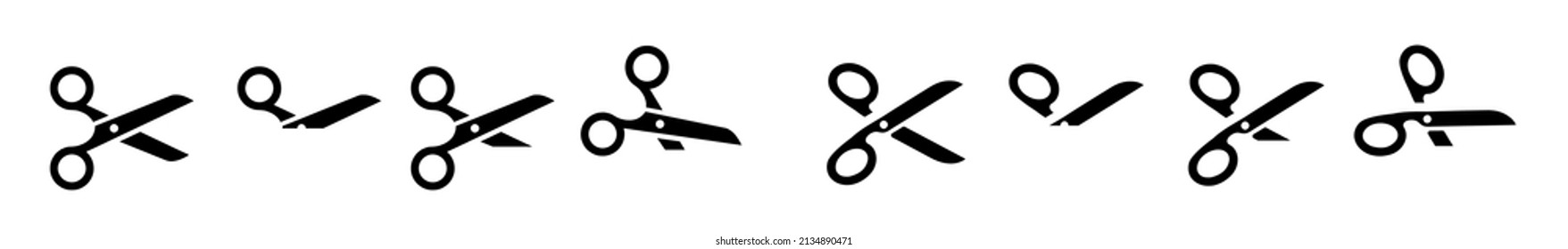 Vector illustration of Scissors set