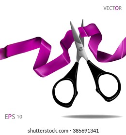 Vector illustration of scissors and tape.
