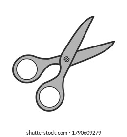 Vector illustration of scissors. Tool for cutting.