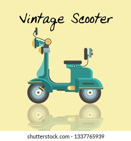 vector illustration of scooter