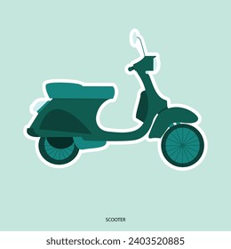 Vector illustration scooter assets editable template