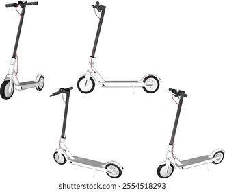 Vector illustration of scooter design for short distance transportation
