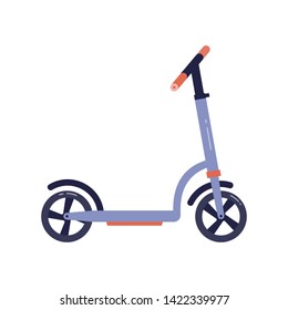 Vector illustration of scooter on white isolated background. Flat style