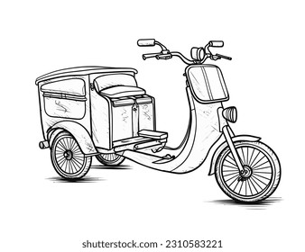 Vector Illustration, Illustration of Scooter Transportation