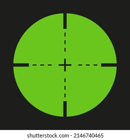 Ilustración vectorial del alcance del fusil de francotirador.