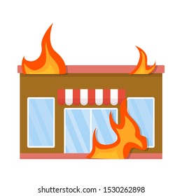 Vector illustration of score and flame icon. Graphic of score and library stock vector illustration.
